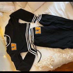 LF two piece high rise sweatsuit